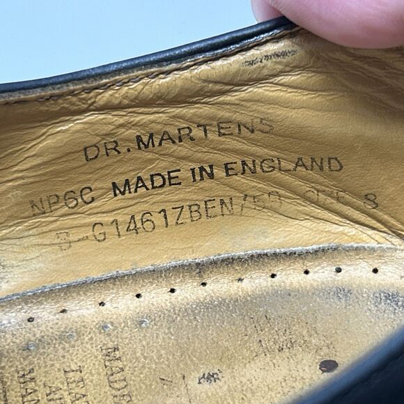 Dr. Martens 1461 Made in England Black Leather Gibson Oxford Shoes Men’s 8 main image 15